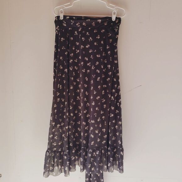 Ganni Tilden mesh Whimsical wrap skirt Floral Bohemian Size 40 - Picture 8 of 8
